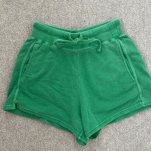 Unsubscribed Cotton Kelly Green Shorts